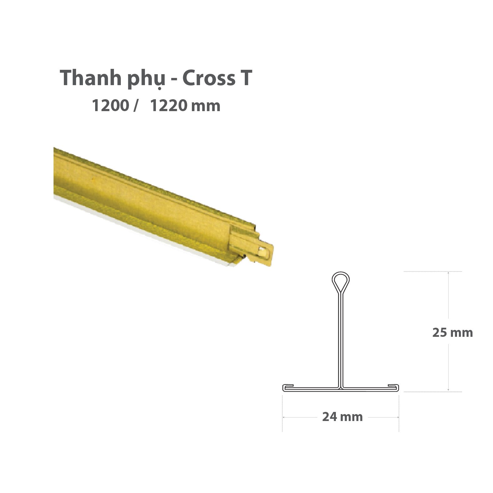 thanh phụ 1200mm cross t