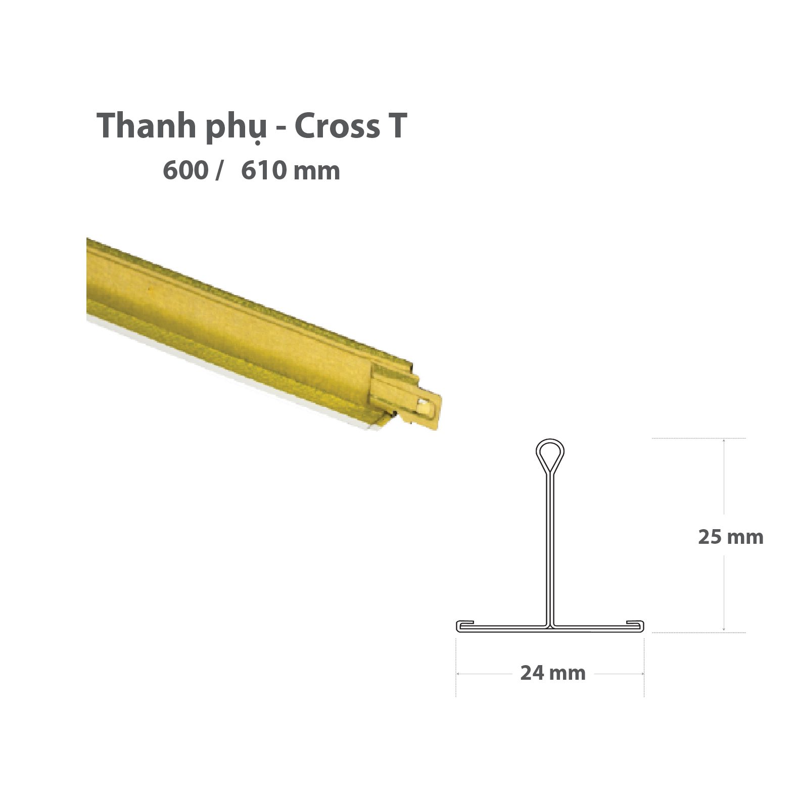 thanh phụ 600mm cross t
